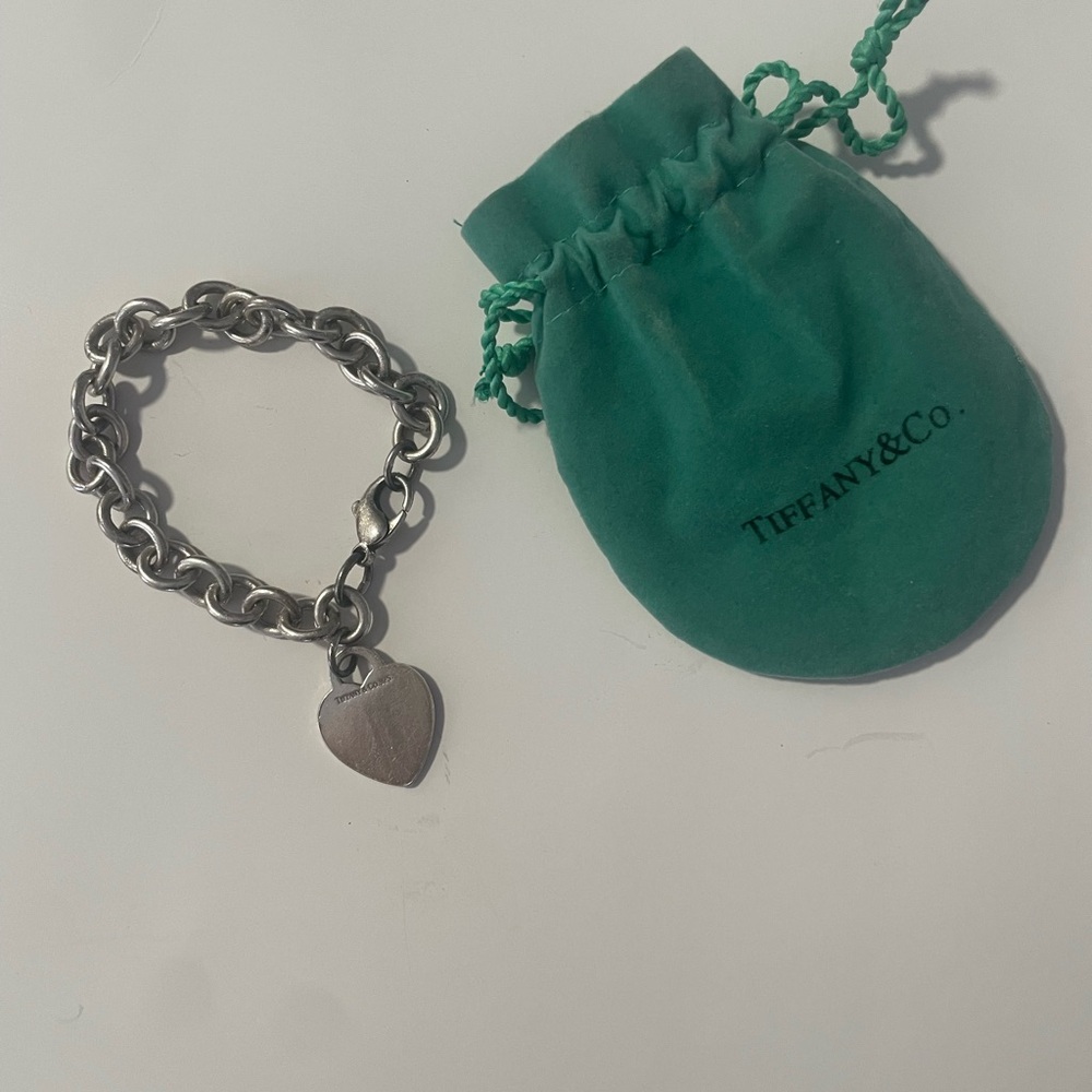 Tiffany & Co. Silver Heart Charm Bracelet